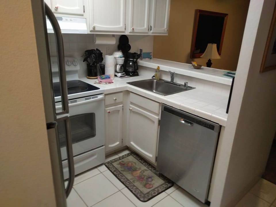 Stainless dishwasher.