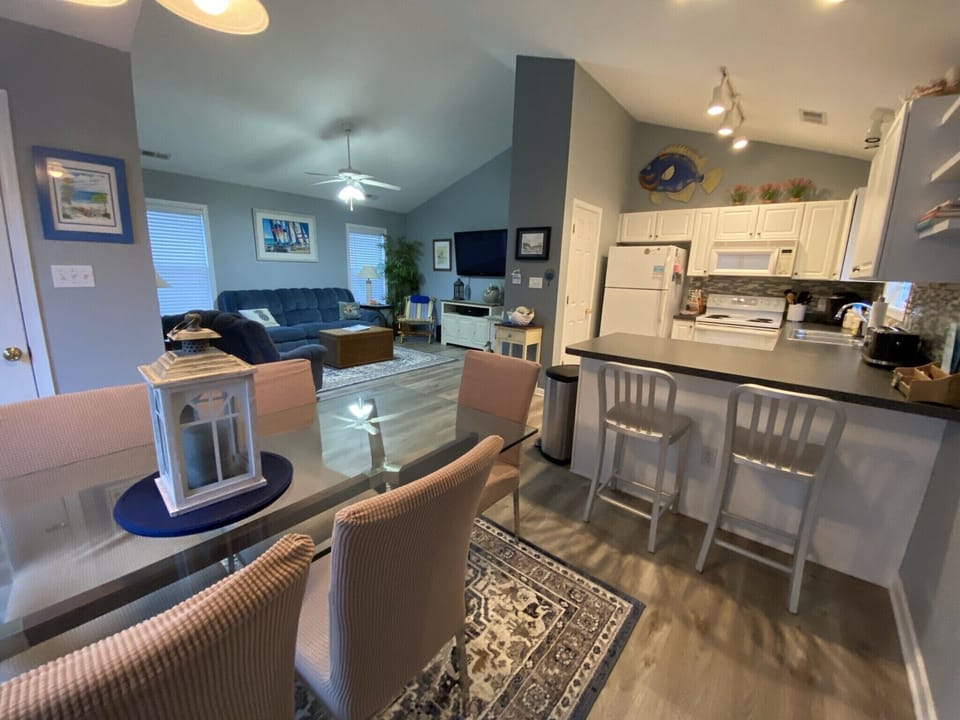New dining room table seats six people for 2021.