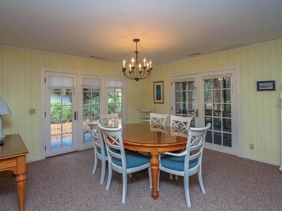 Dining Room at 4 Cedar Wax Wing has a table that seats 6