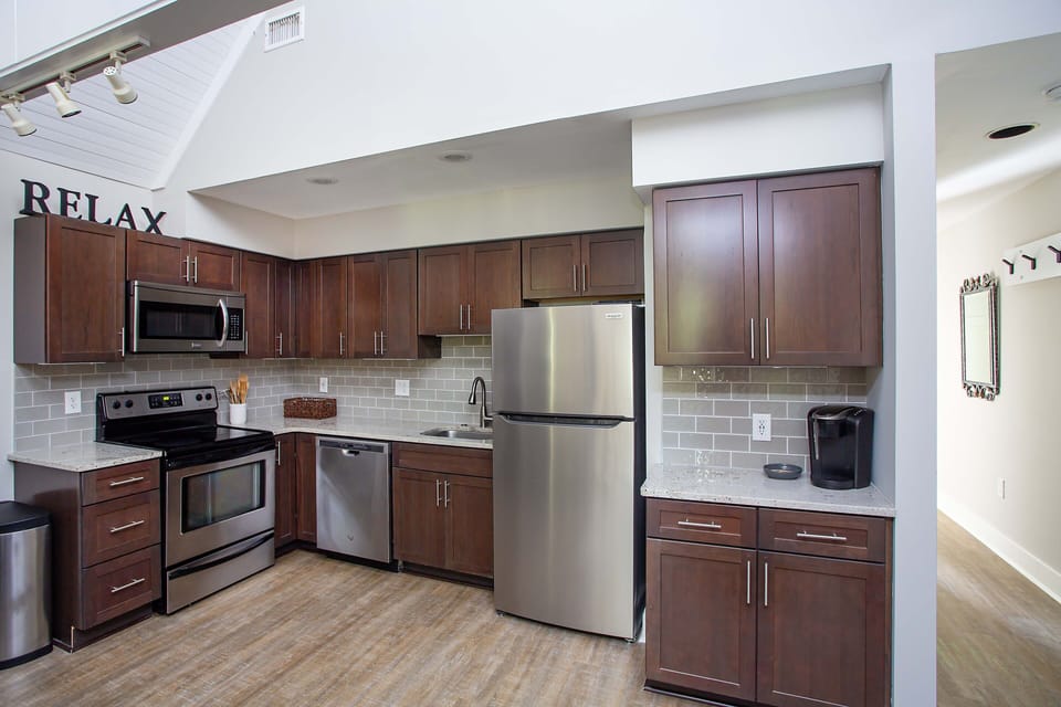 Updated kitchen so you can cook "at home" while on vacation.