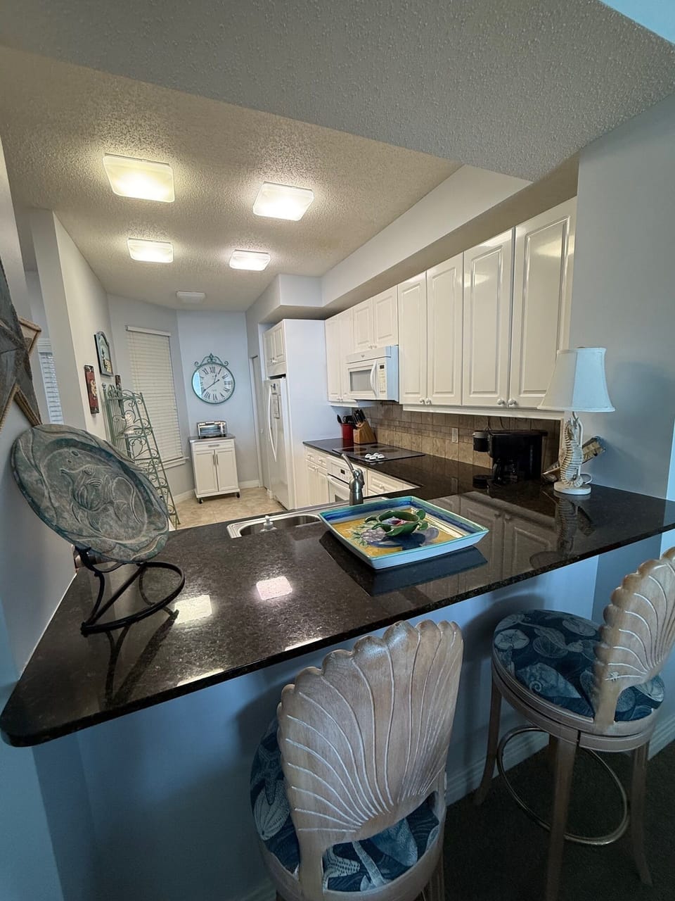 Dining area looking into kitchen