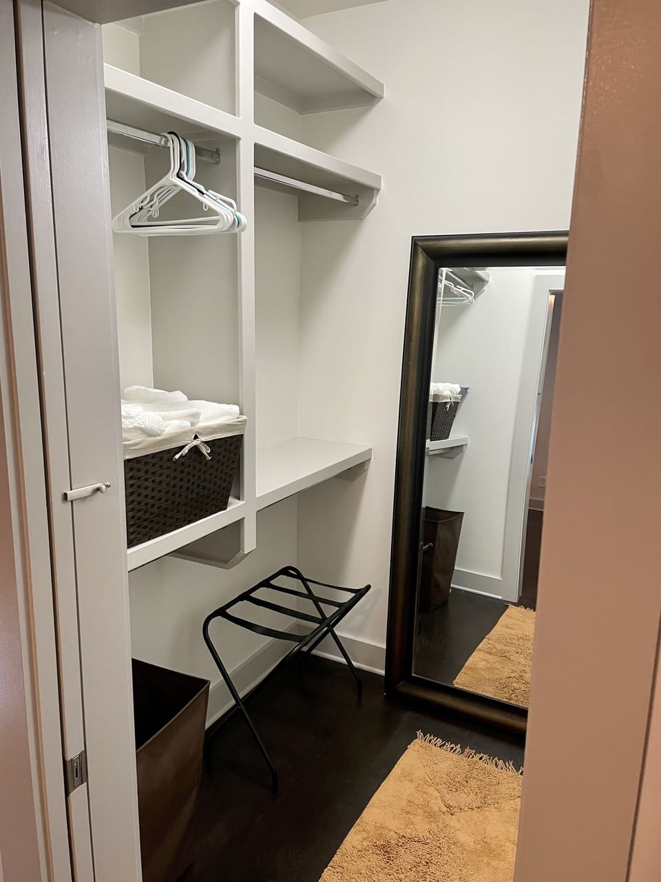 Guest Room Walk-In Closet and Mirror
