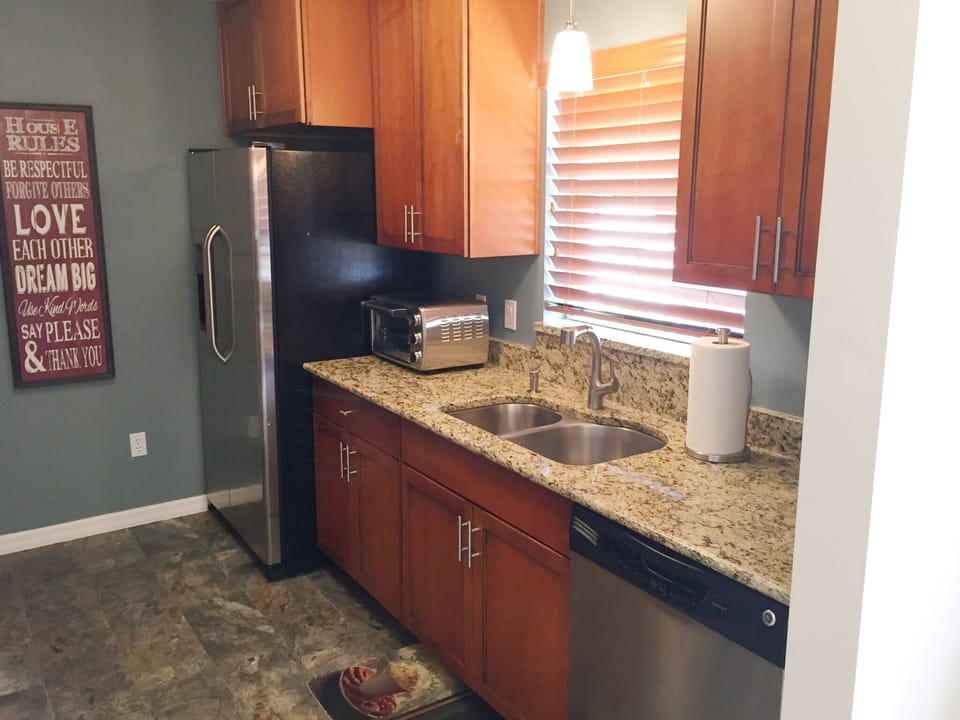 Fully stocked kitchen