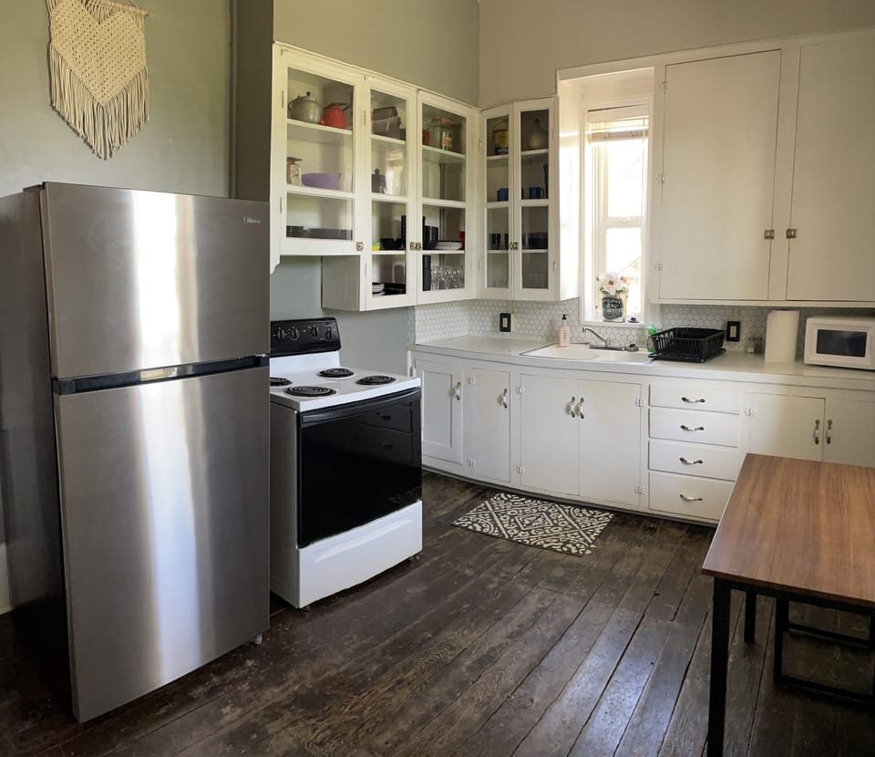 Kitchen is fully loaded for all your cooking needs, blender, coffee maker, etc.
