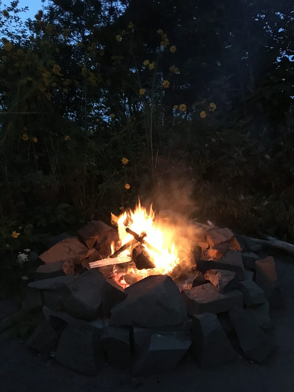 We have lots of wood for the outdoor fire pit but burn responsibly!