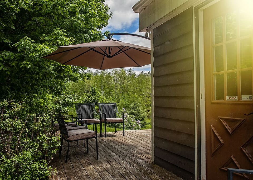 The back porch
