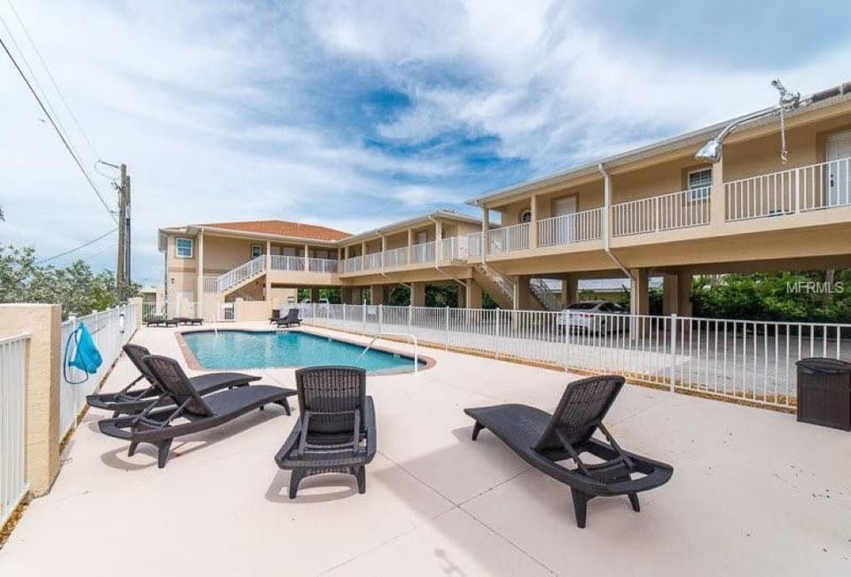Pool only a few steps from your front door