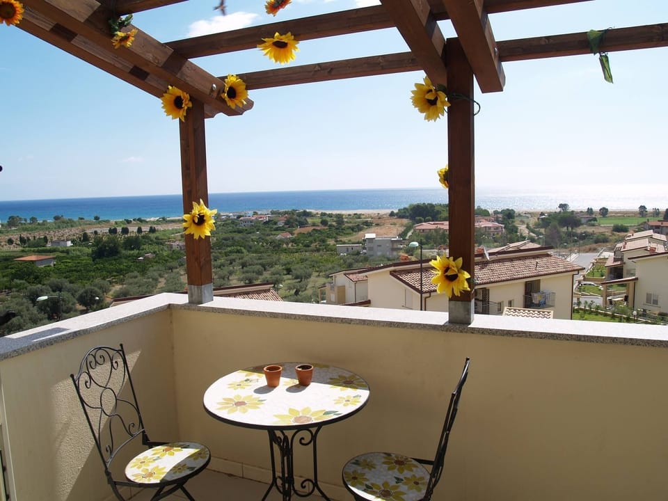 The view from the balcony of the master bedroom on first floor.