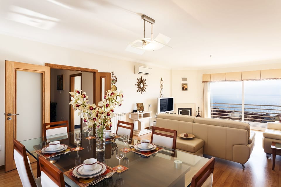 Apartment, 2 Bedrooms, 2 Bathrooms, Sea View | Living area | Flat-screen TV