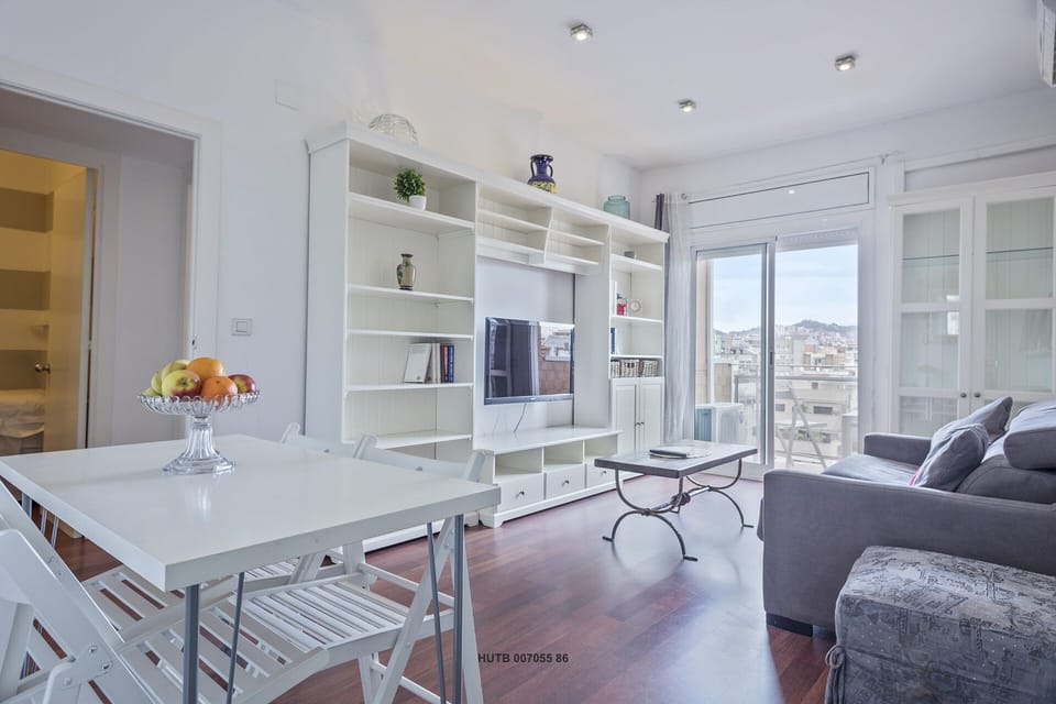Basic Apartment, 3 Bedrooms, Non Smoking, Balcony | Living room | Flat-screen TV