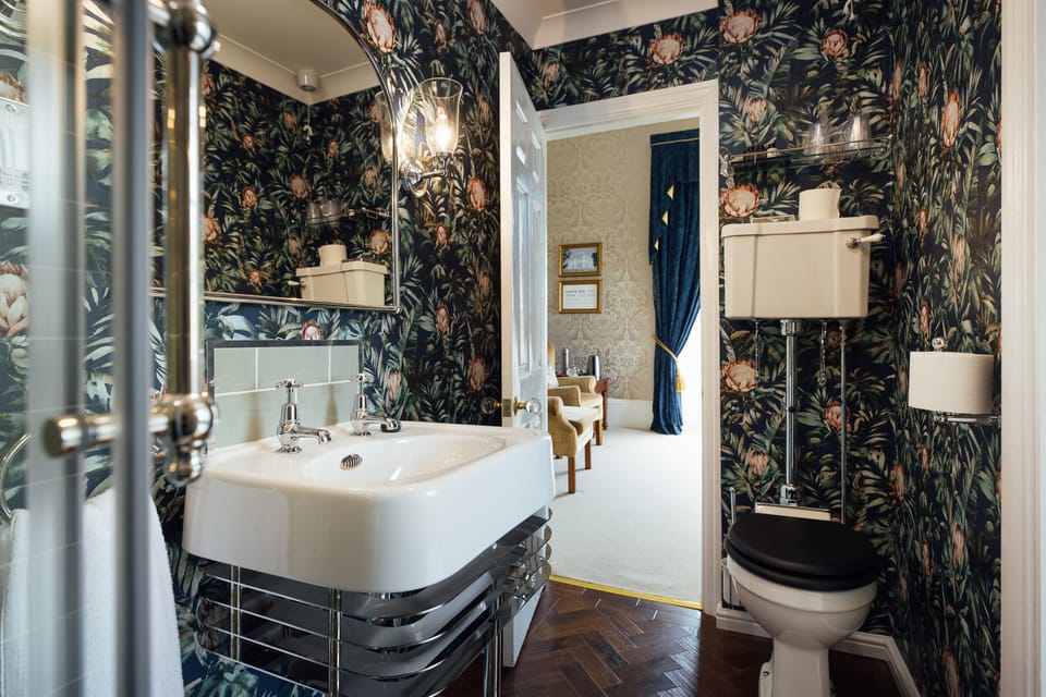 Large Double Room | Bathroom | Designer toiletries, hair dryer, towels