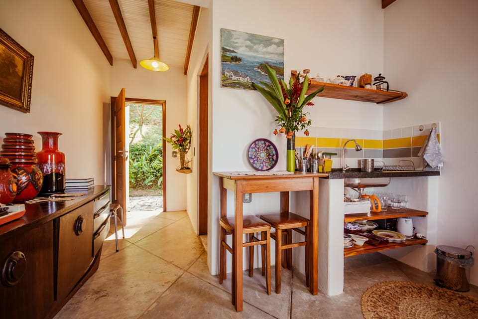 Design Chalet, 1 Bedroom, Balcony, Ocean View | Private kitchen | Oven, coffee/tea maker, electric kettle, toaster
