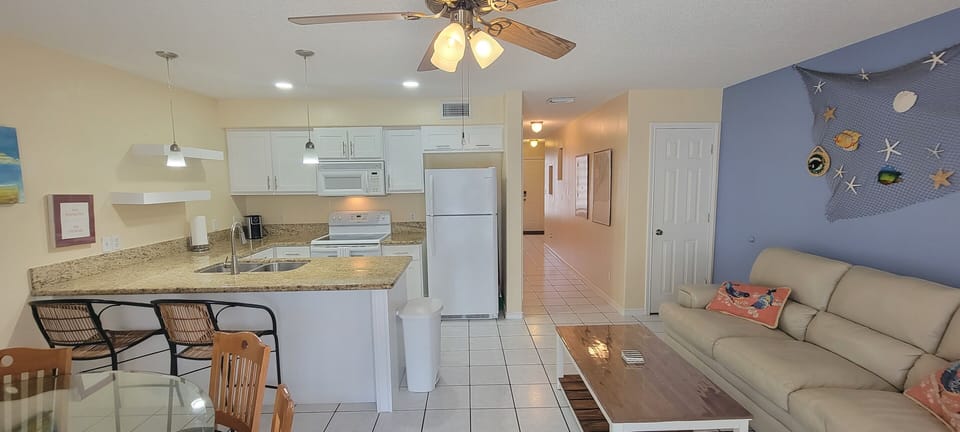 Living Room and Kitchen and Hallway, Half bathroom
