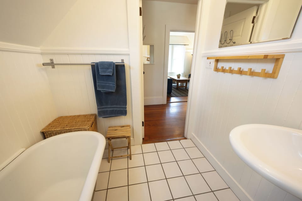 Bathroom looking out