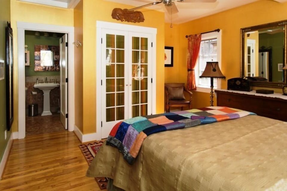 Bedroom to bathroom view.