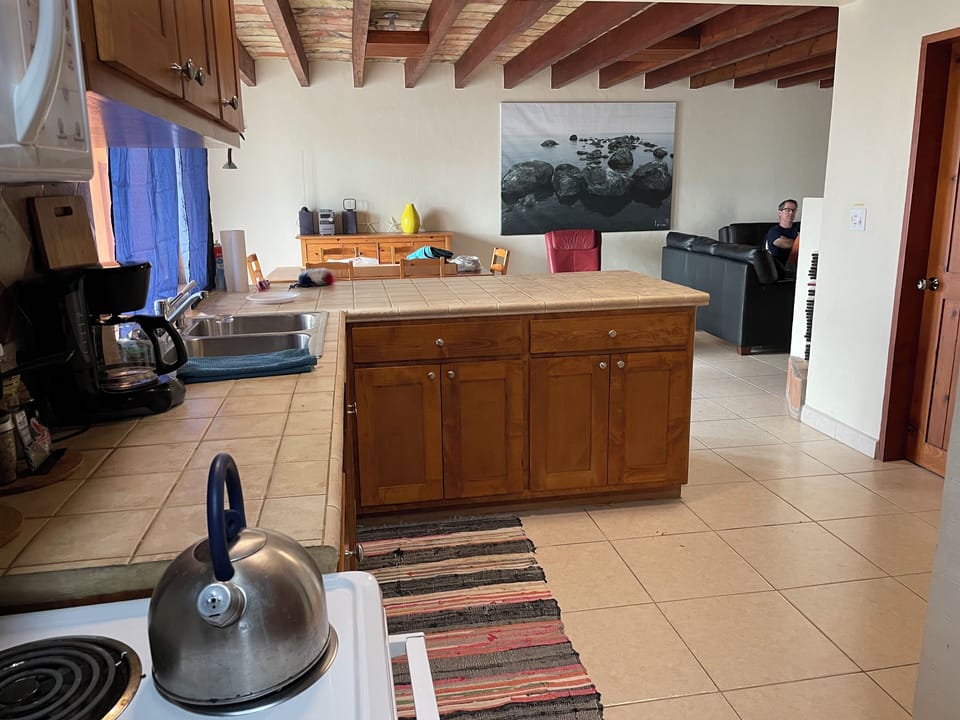 From kitchen towards dining room