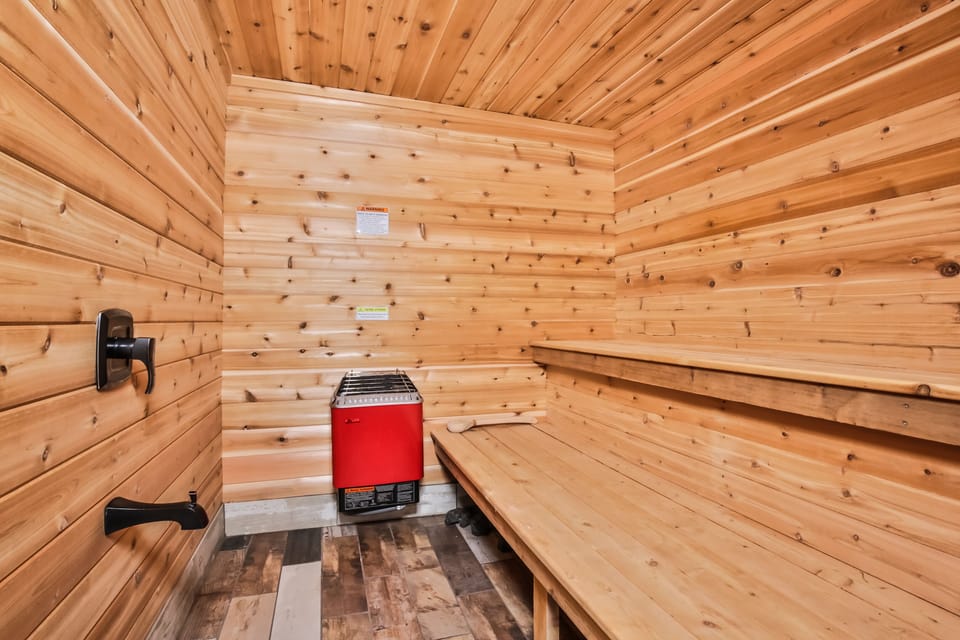 Sauna with shower