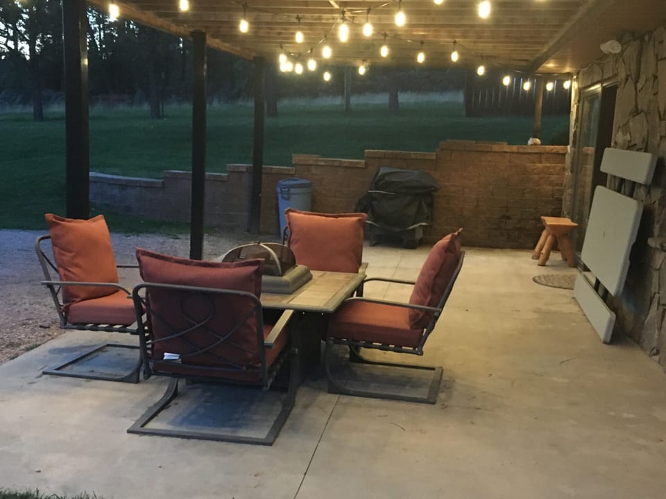 Enjoy the cool mountain evenings by the firepit 