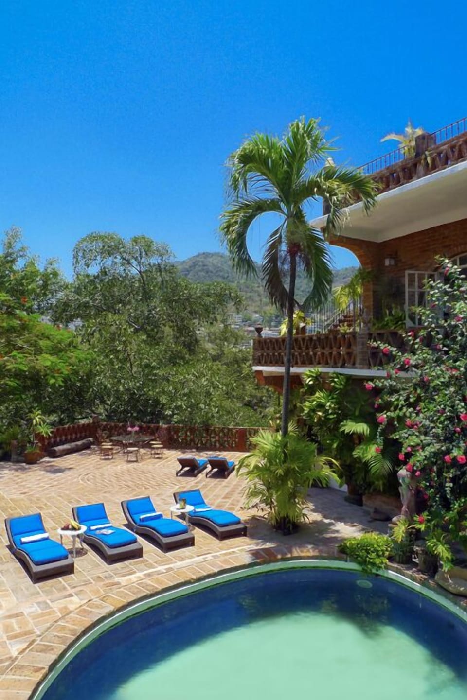 The courtyard is perfect spot for sunbathing, bird-iguana-watching and relaxing.
