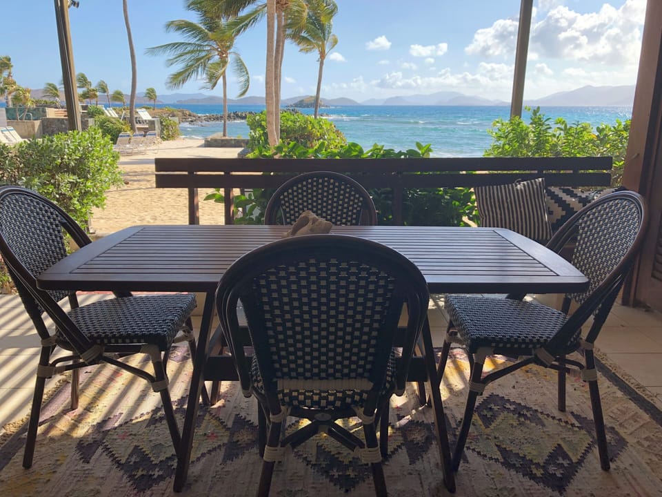Our patio... do you want to hang out here or work from here?