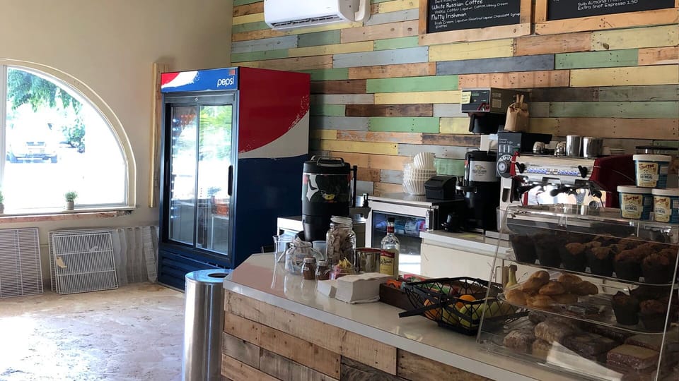 Coffee bar on the property at Sapphire Beach. Open 7am-2pm
