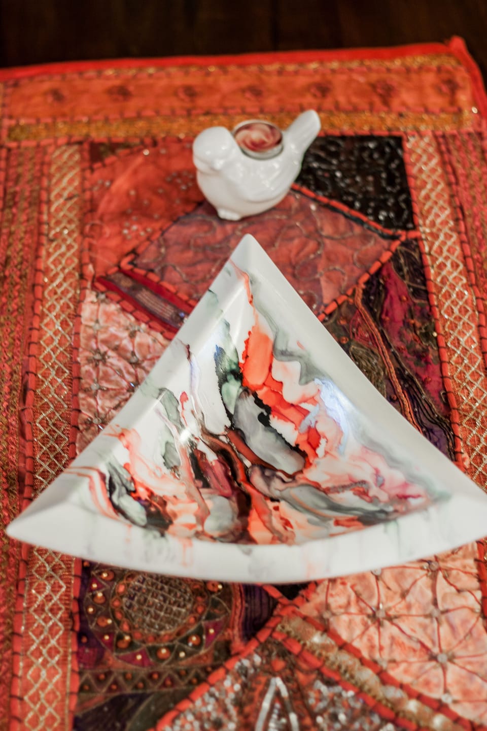 Hand made one of a kind alcohol ink art.