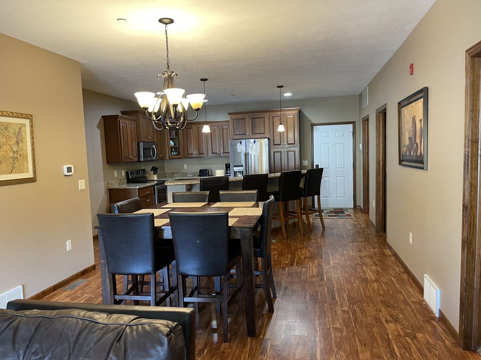 Living room to kitchen view