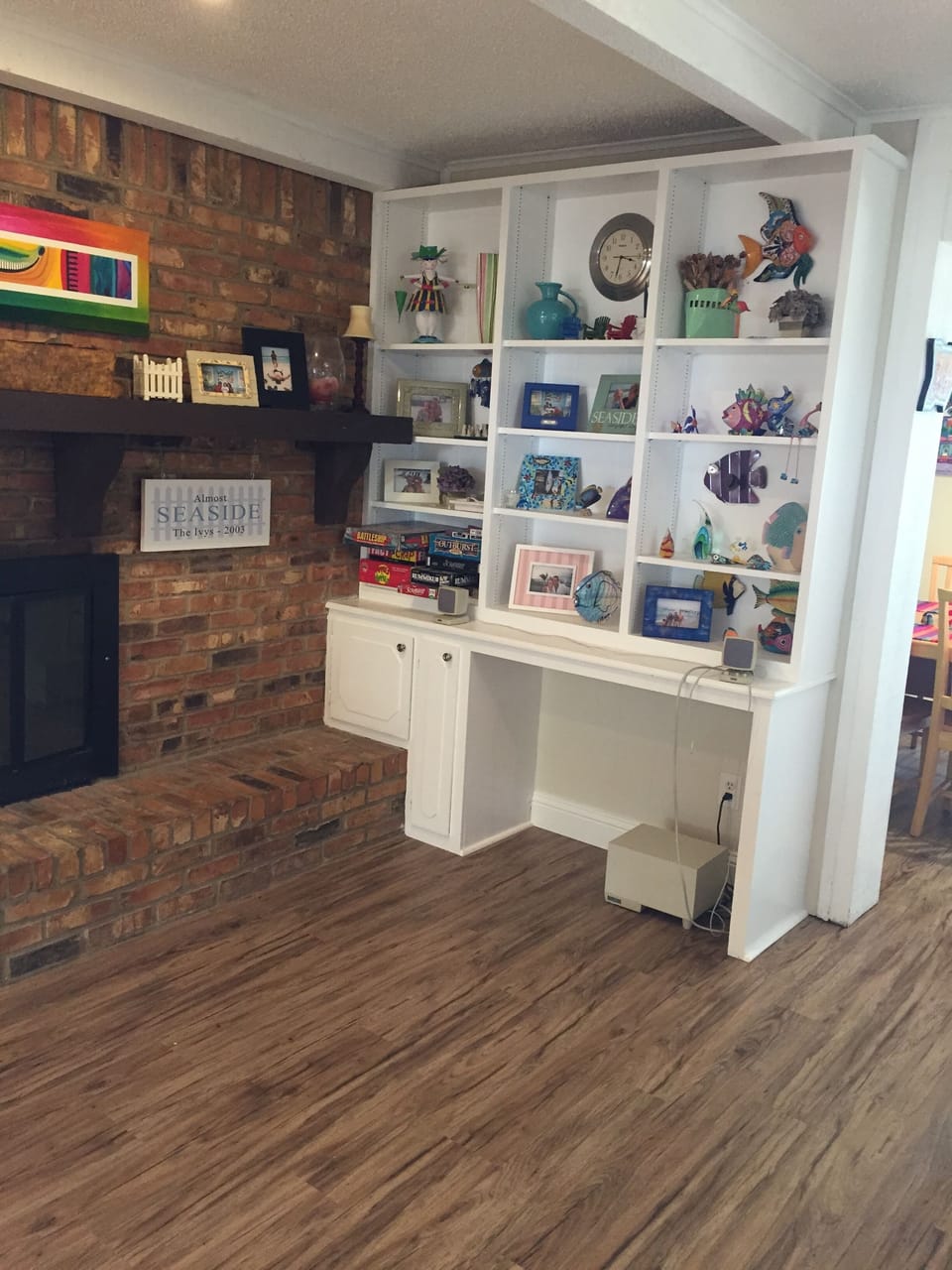 Original artwork is located throughout  Almost Seaside   