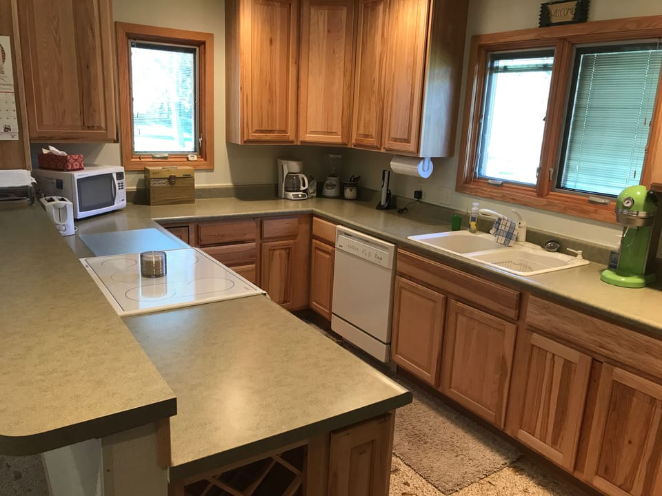 Full kitchen with hickory cabinets 
