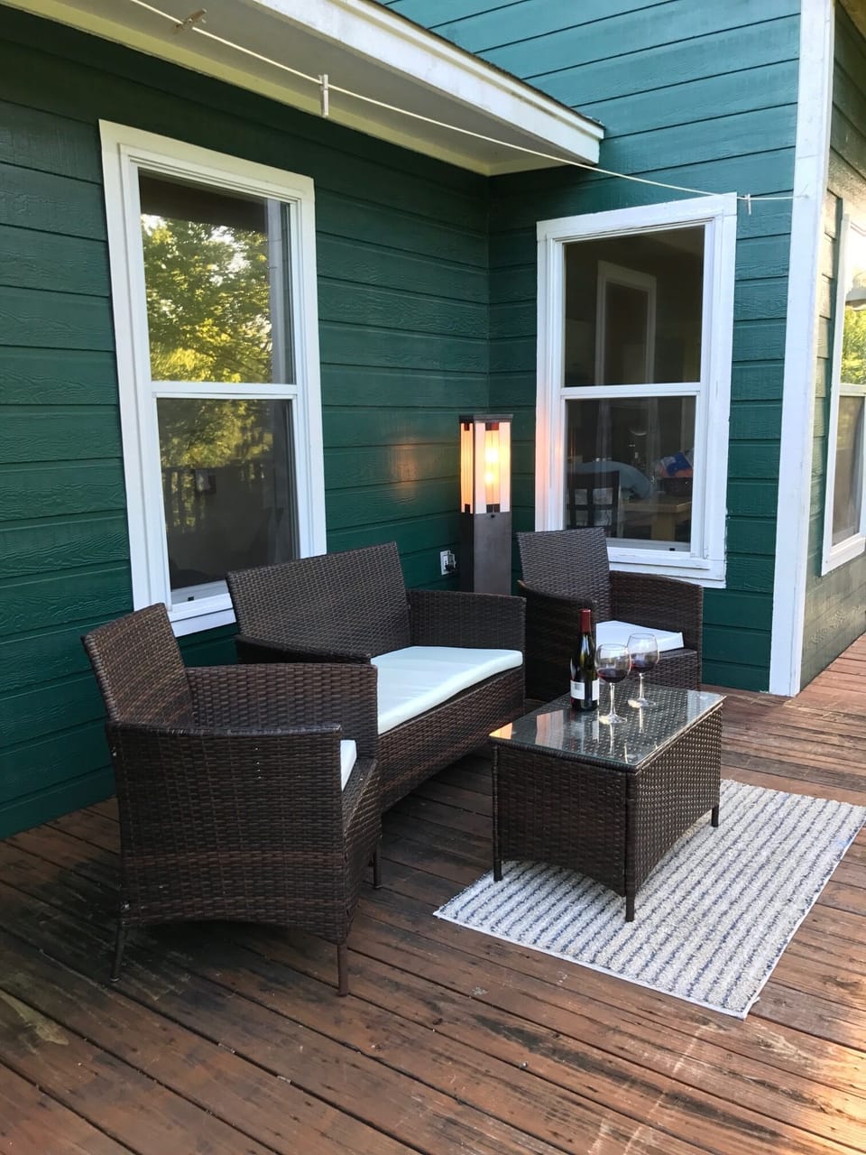 EXTRA SEATING ON THE SECOND DECK OFF THE MASTER BEDROOM.