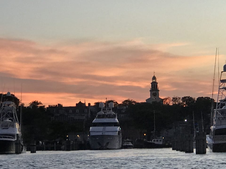 Looking toward town from the harbor
