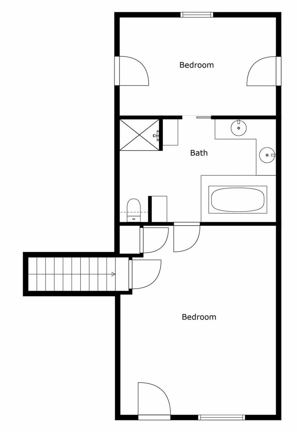 Upstairs floorplan