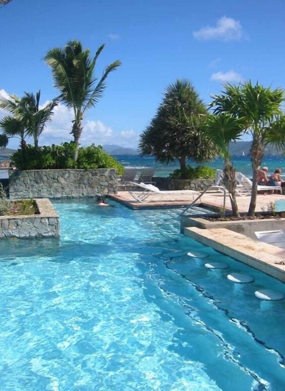 Magnificently sited pool to cool off in.  With barstools and daiquiries