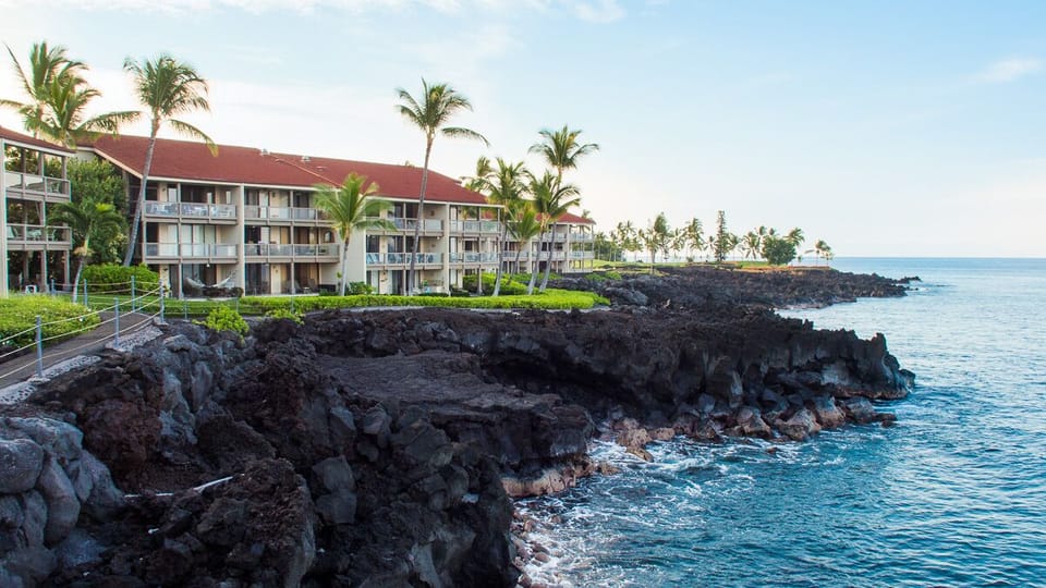 View of building and shoreline.