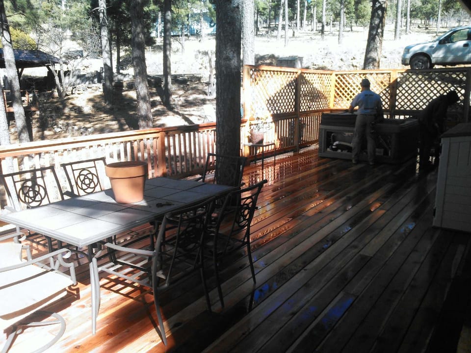 Spacious deck for relaxing and grilling