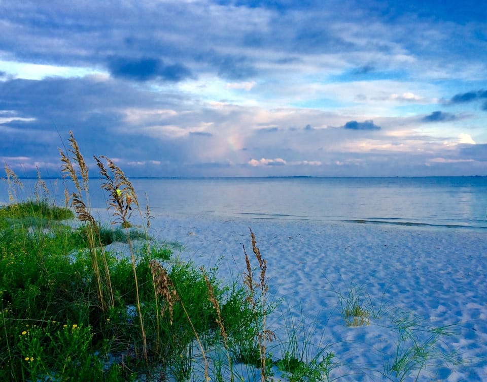 Carrabelle beach, notice the wave protection
