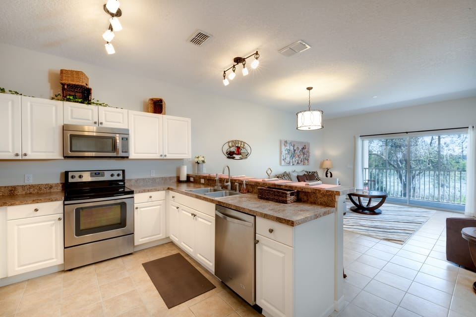 Full Kitchen with Stainless Steel Appliances