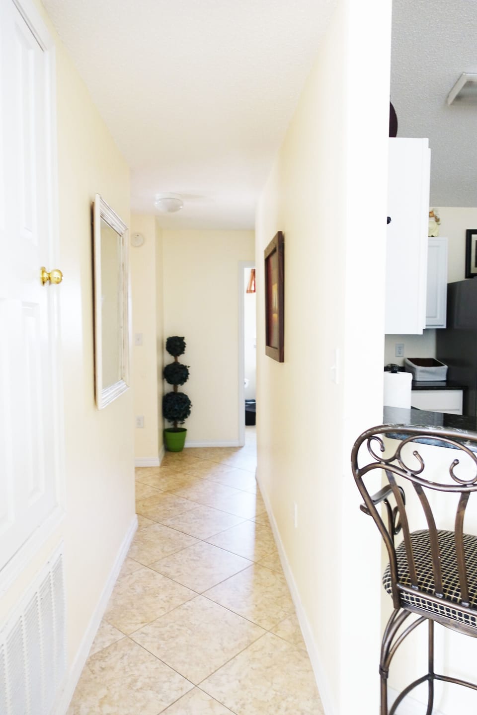Walkway to Two Bedrooms