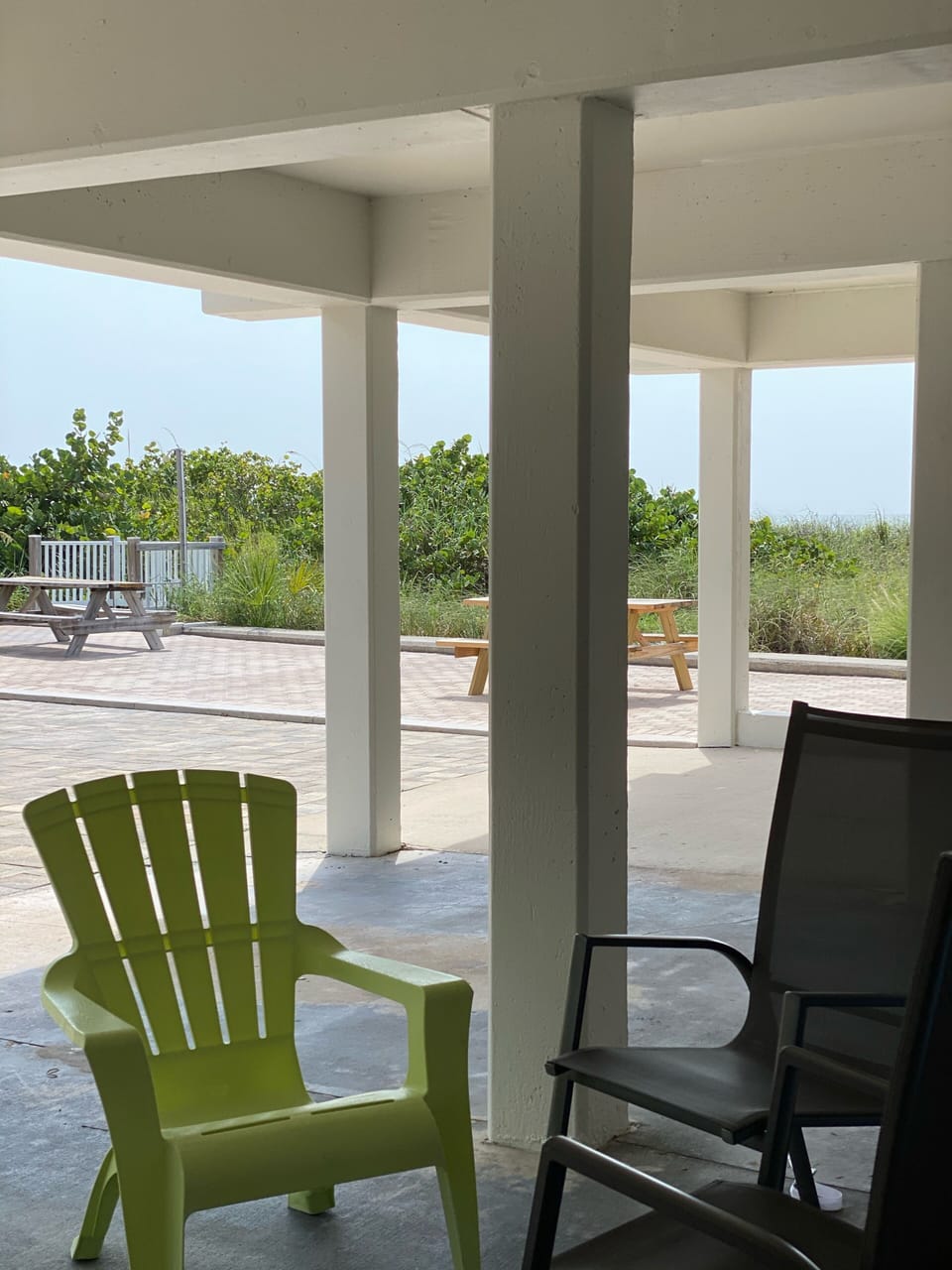 2  under cover  parking spots right at your door - 10 steps to the sand! 