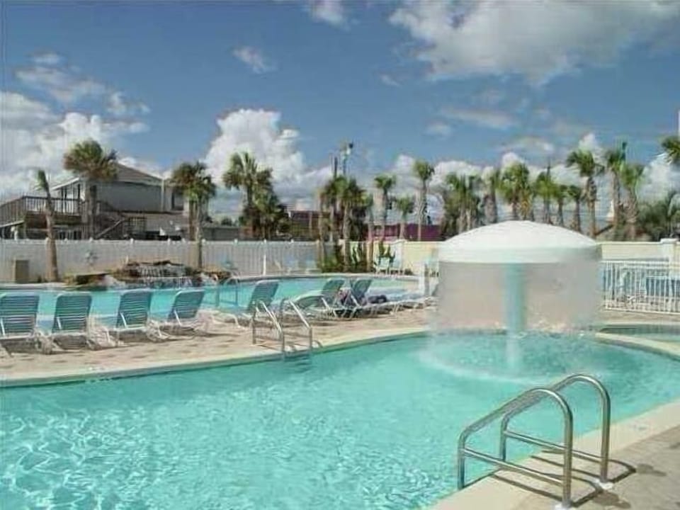 One of the outdoor pools