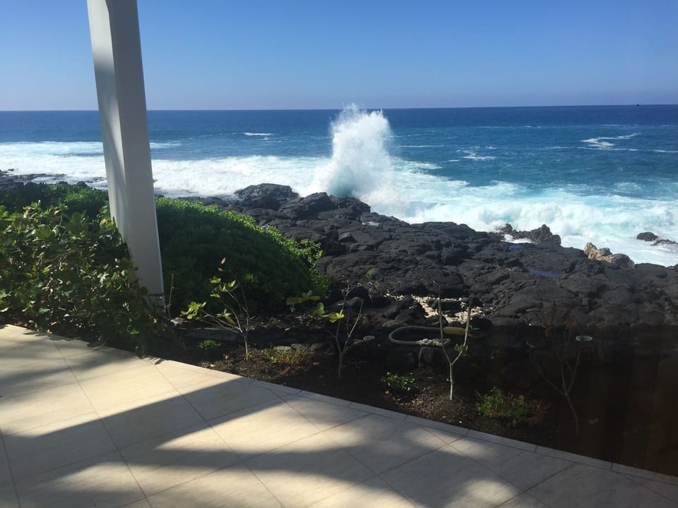 Lanai. Great place to watch the surf when it is up!