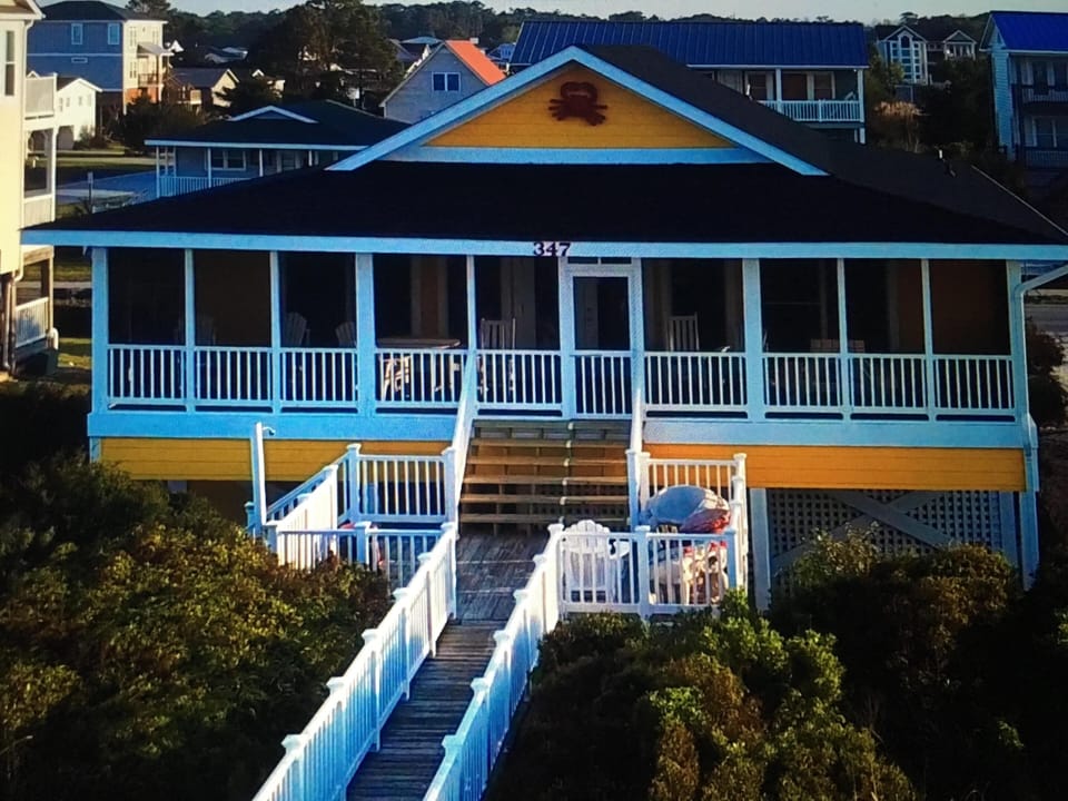 Beach side drone shot
