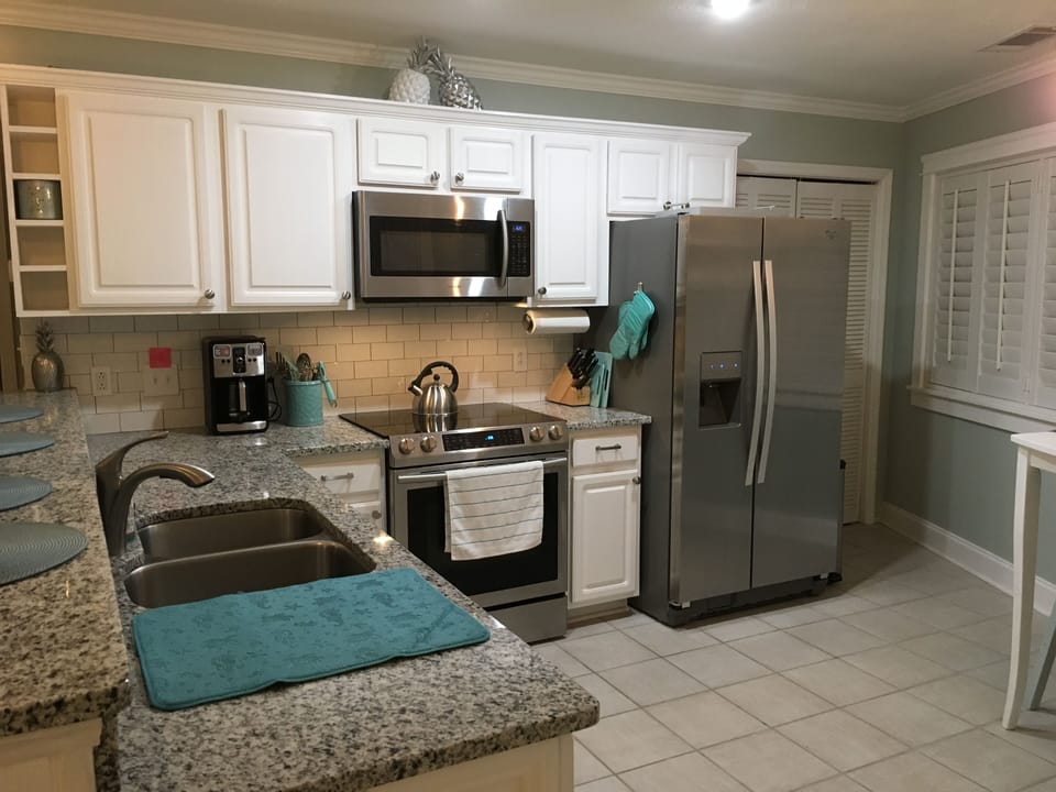 All new, stainless steel appliances.