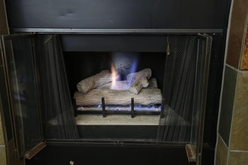 Curl up in front of the fireplace after being out in the snow all day.
