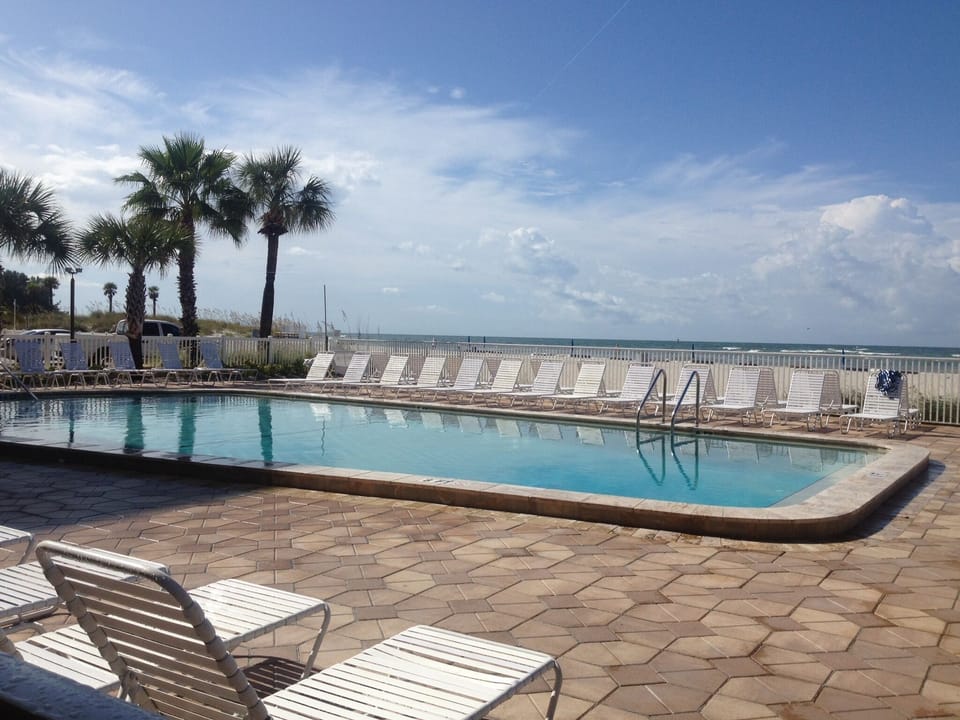 Heated pool w/ plenty of chairs