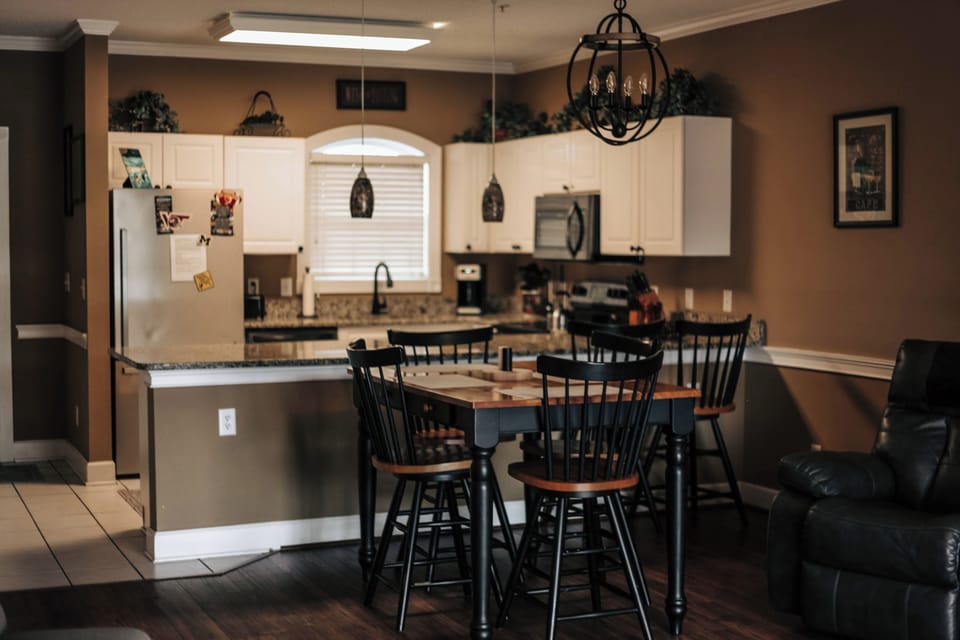 Dining and kitchen area