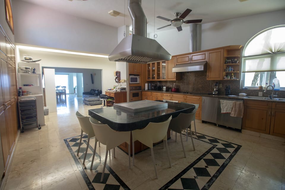 Kitchen with tepanyaki grill