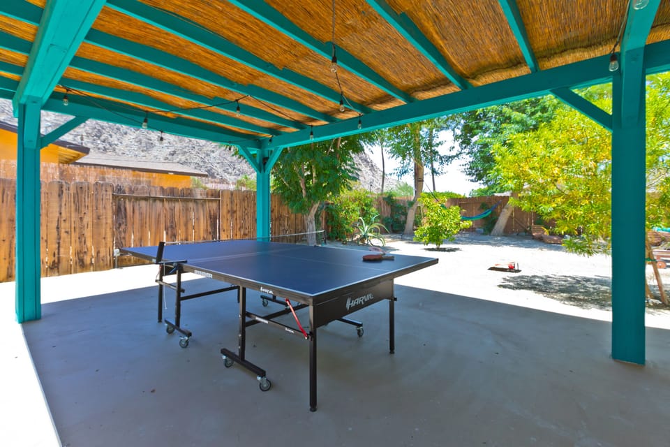 Covered ping pong table