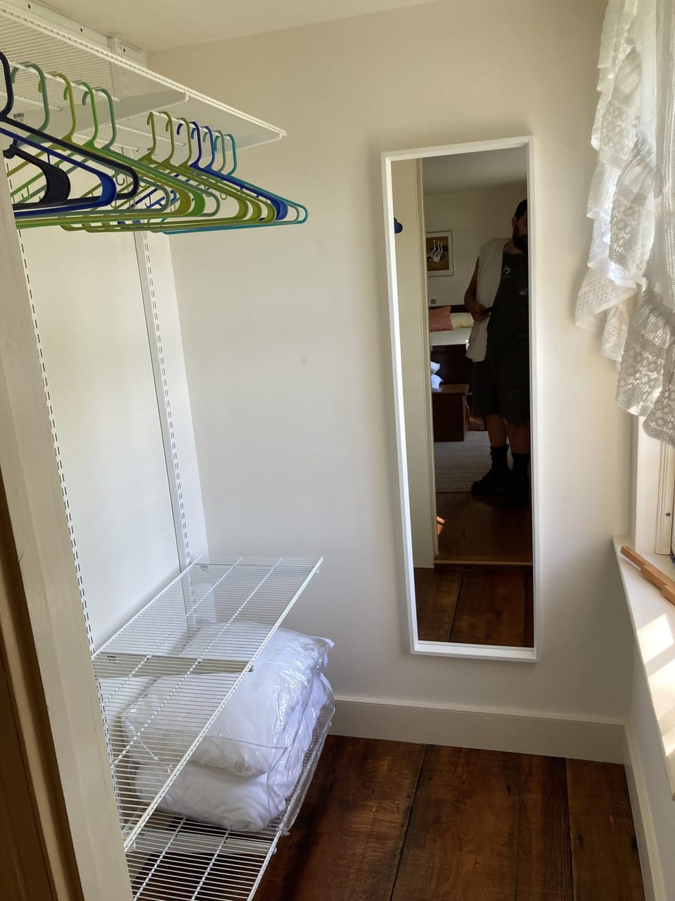 Closet in riverside bedroom