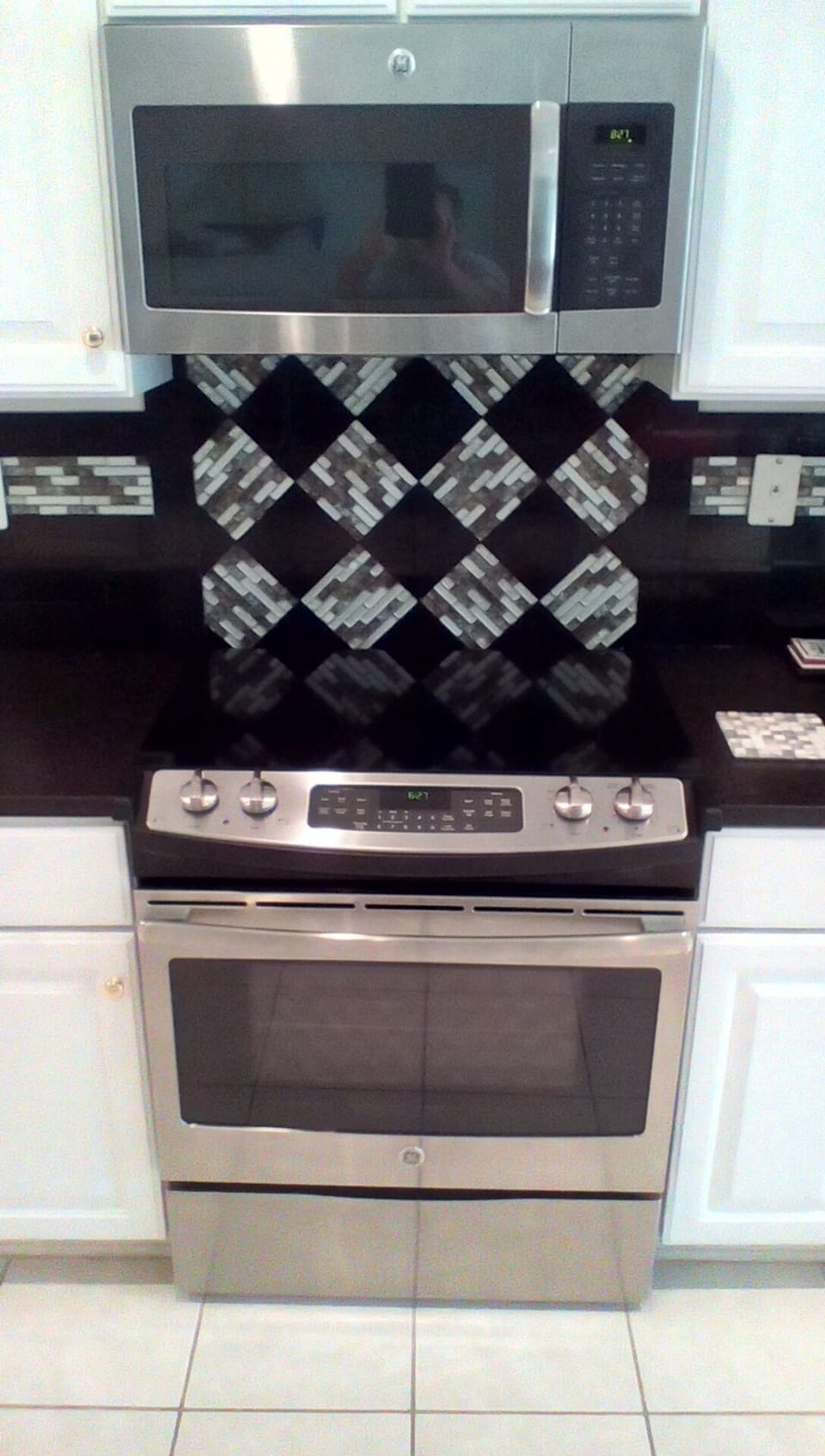 added late 2018, GE Profile custom cooktop/oven & microwave both stainless steel